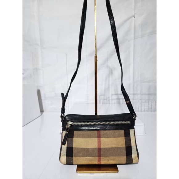 Authentic Burberry House Check Shoulder Bag Beige/Black - Picture 3 of 15